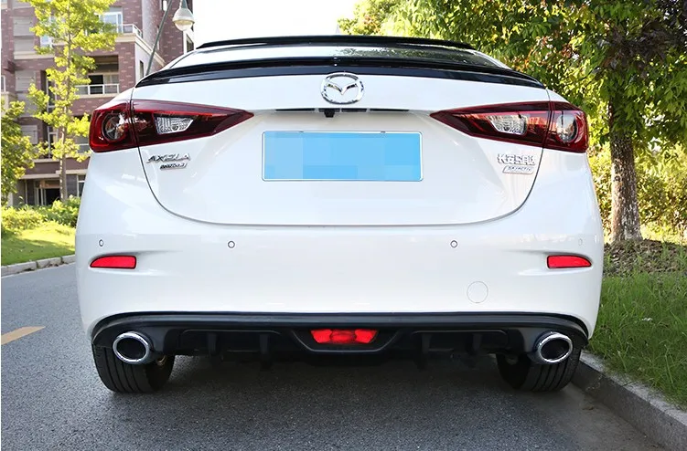Car Rear Bumper Diffuser Body kit Bumpers Protector ABS plastic For Fit Mazda 3 Axela 2014 2015 2016 2017 2018 2019 rear spoiler |