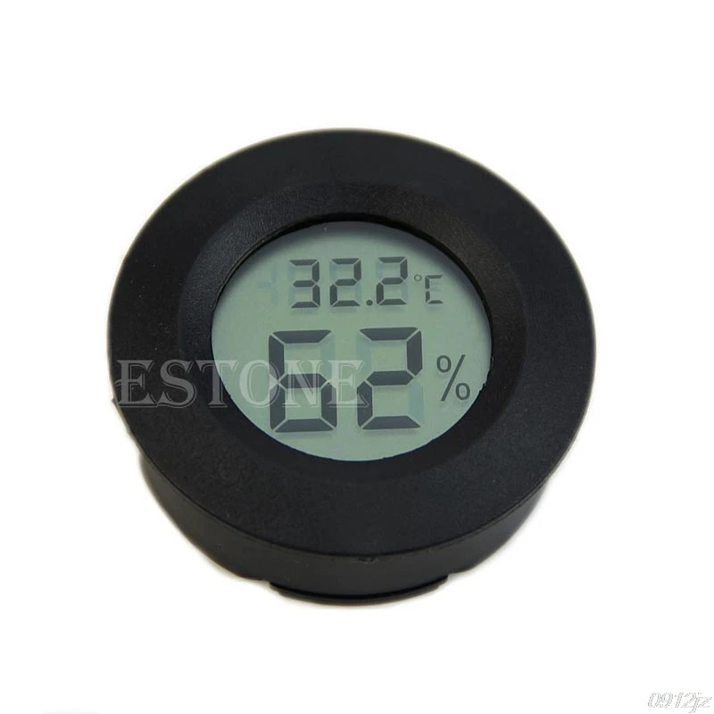 Цифровой гигрометр для сигары с круглым черным лицом | Инструменты