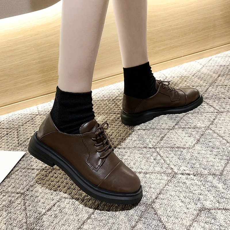 Однотонная низкая обувь в стиле ретро Сезон весна 2020 года Zapatillas Mujer Модная