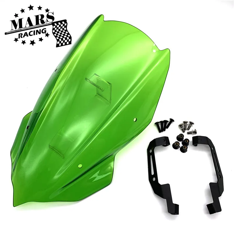 Для KAWASAKI Z250 Z400 Z-250 Z-400 Z 250 Z 400 двойной пузырь мотоцикл спортивный лобовое стекло ветровой щиток козырек Viser