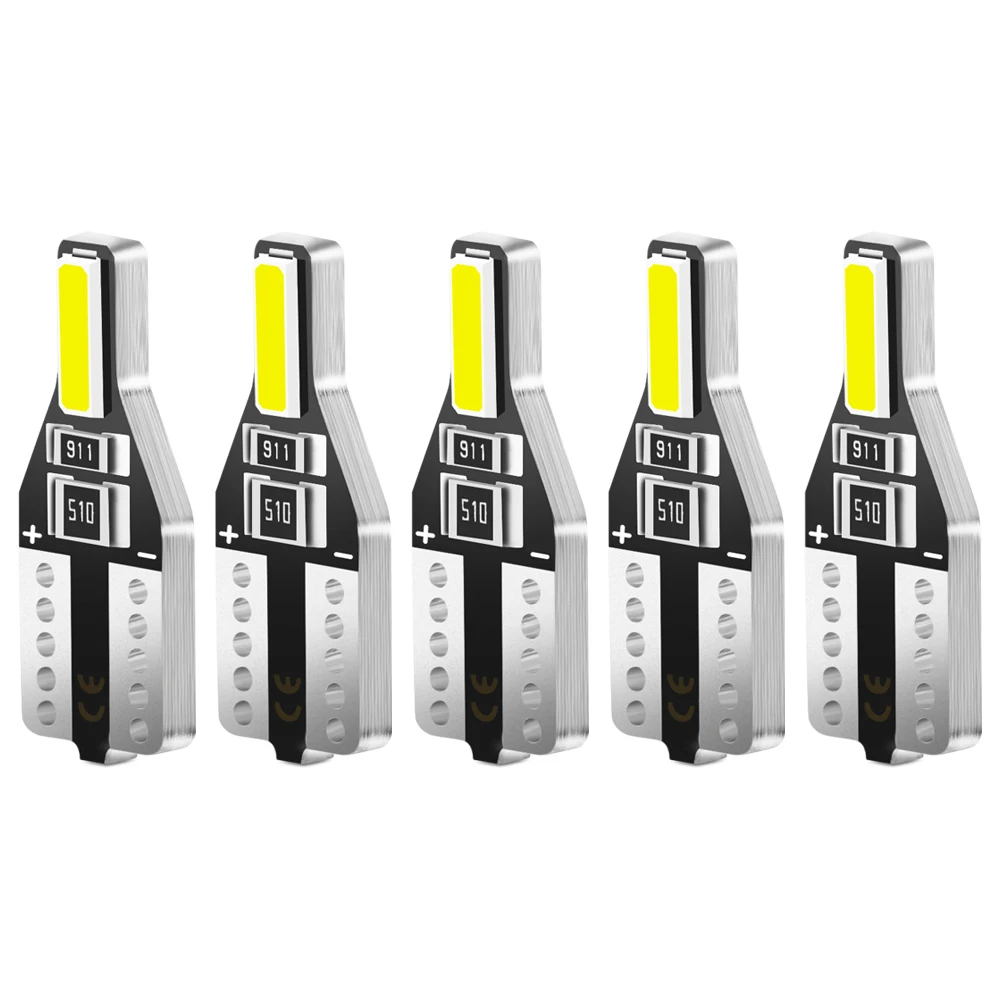 5Pcs T10 W5W LED Bulbs Car Signal Lamp Interior Lights for bmw e90 e46 e60 e39 f10 f30 audi a3 a4 b8 a6 vw golf passat | Автомобили и