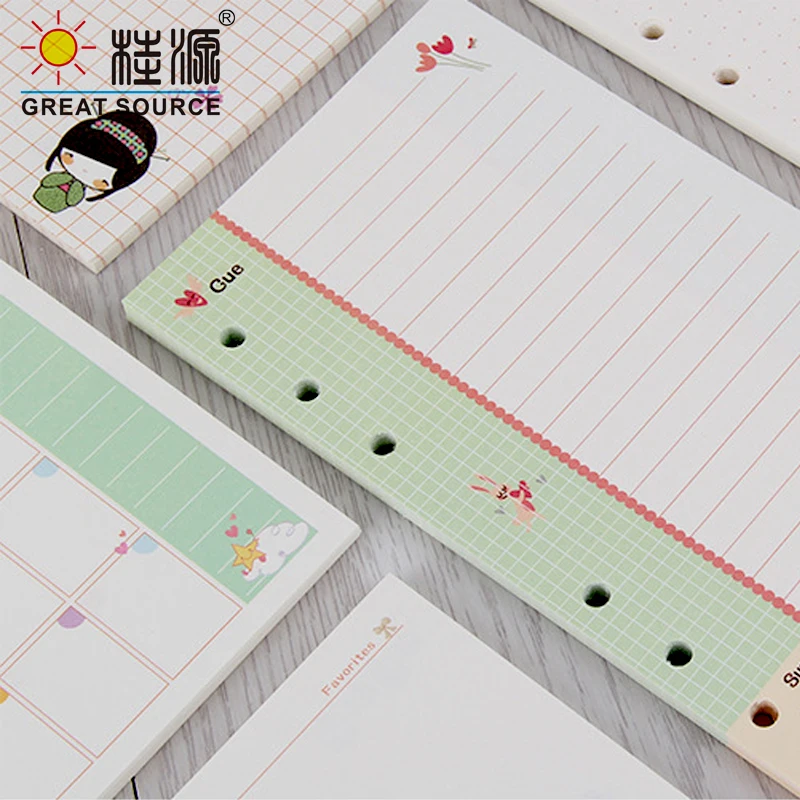 A5 Daily Planner Weekly Month Planner2021 Loose Leaf Notebook Refill Paper Dot Grid Notebook White Paper Notebook School(10PCS))