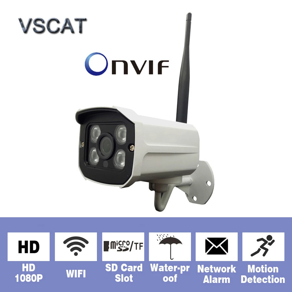 HD 1080P WiFi IP камера беспроводная Onvif 720P Домашняя безопасность наблюдение слот карты