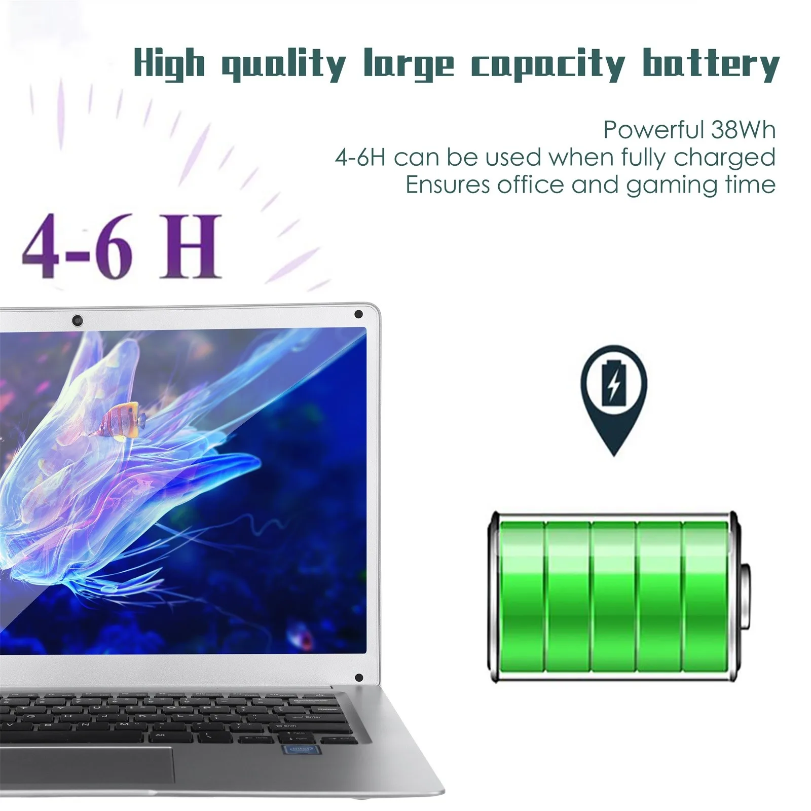 

Notebook Lh12 Ultra-thin Quad-core Laptop 14'' Screen Display 1920x1080p 8g+128g Windows 10 Computercaderno Business Home Office