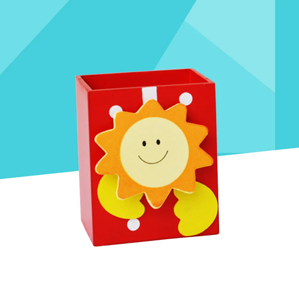 

Cartoon Desktop Pen Pencil Holder Stationery Organizer for Home Office School Use (Red Sun)