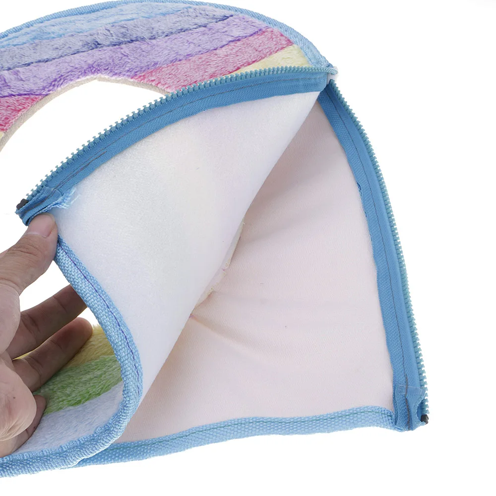 

Toilet Seat Cover Toilet Warmer Mat Rainbow Striped Seat Cover Bathroom Polyester Easy to wash and reuse