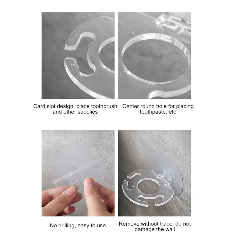 Настенный держатель для зубной пасты и щетки бритвы пластиковый футляр
