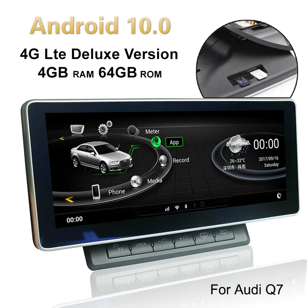 Автомобильная Мультимедийная система для Audi Q7 4G Android 10 0 25 дюйма IPS-экран GPS 4 Гб ОЗУ