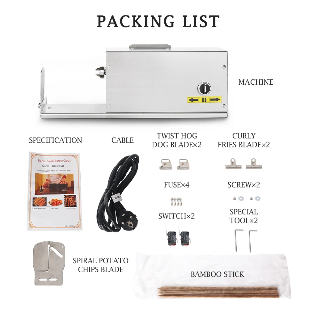 Картофель спираль резак резки картофеля с Счетчик Высокое качество овощей