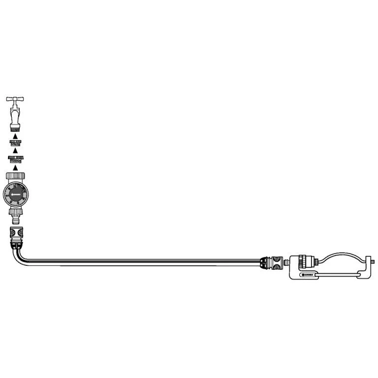 Комплект осциллирующий дождеватель Gardena Aqua S + таймер подачи воды | Дом и сад