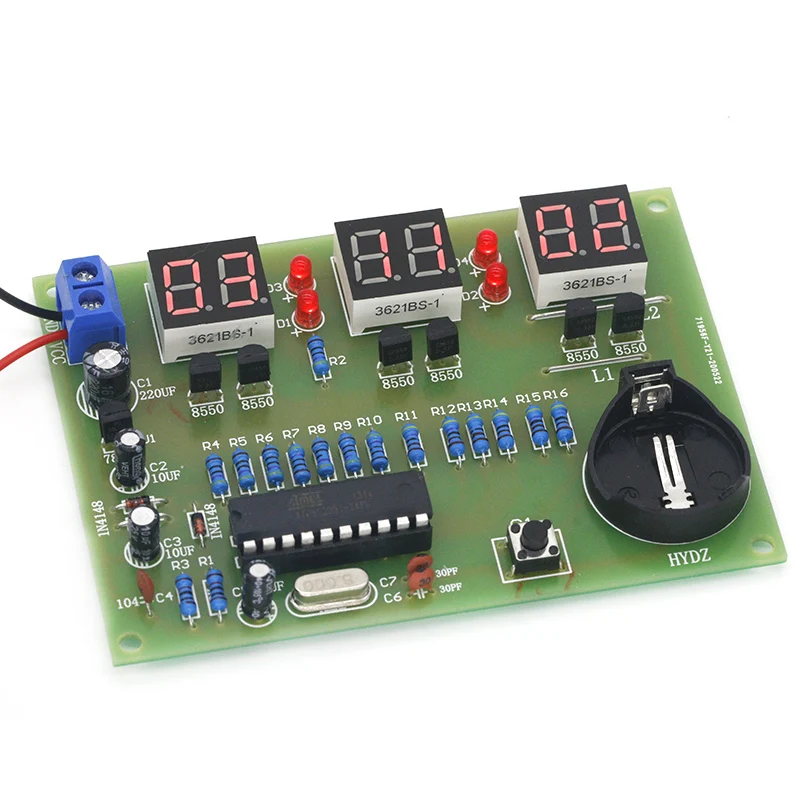 DIY Наборы AT89C2051 электронные часы цифровая трубка светодиодный Дисплей люкс