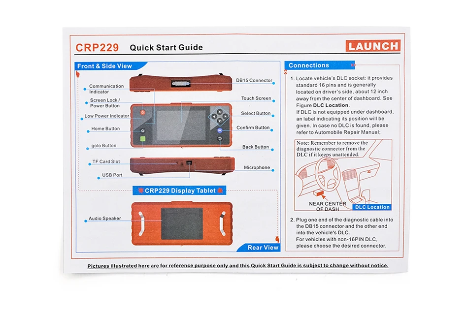 Новый Диагностический прибор Launch x431 Creader CRP229 Touch диагностический инструмент OBD2 на