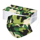 Маски камуфляжные 3-слойные нетканые одноразовые с принтом, 50 шт.