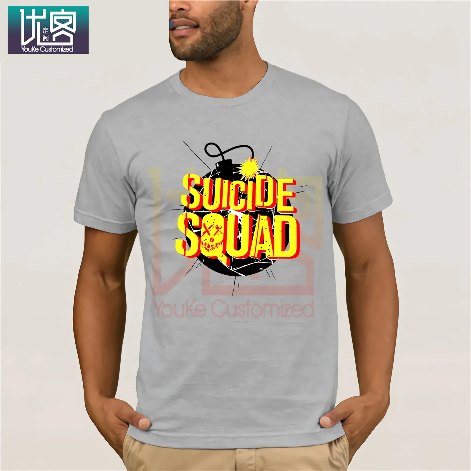 Футболка отряд самоубийц футболка с героями отряда топы Harley Quinn Joker повседневный