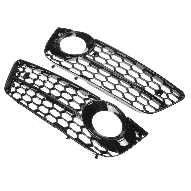 

Fog Light Lamp Cover Front Bumper Grille Grill Honeycomb Cover Trim for- A5 Coupe/Sportback 08-11 Cabriolet 10-11