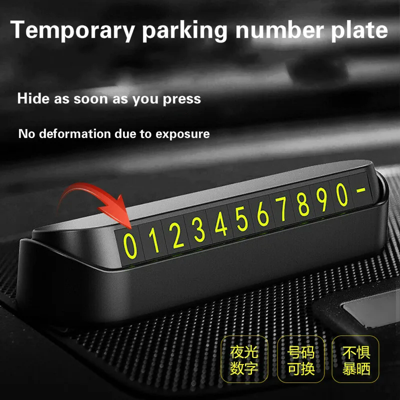 Car Styling Accessories Temporary Parking Card Phone Number Plate Telephone Park Stop Dropshipping | Инструменты