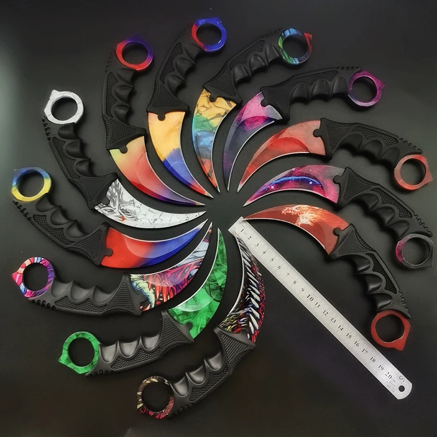 Нож керамбит из нержавеющей стали CSGO Counter Strike тактический нож для охоты кемпинга