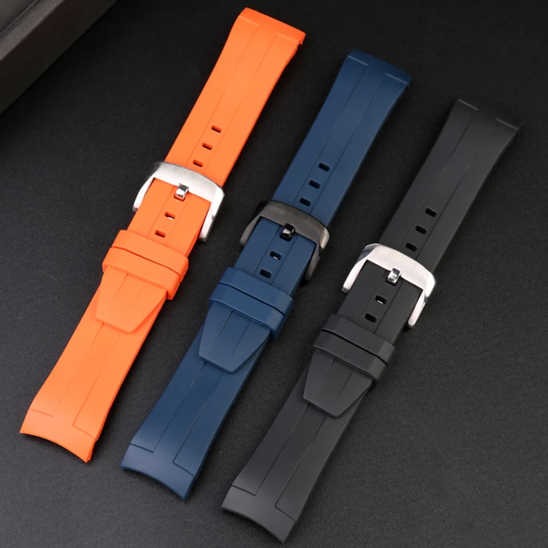Curved Rubber Watch Strap For Tissot 1853 Starfish T120 Watchband T120417 Rubber Men'swristband 22mm Sports Diving Watch Strap
