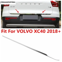 for volvo xc40 2018 2022 stainless steel accessories rear trunk door tail gate lid strip molding decor cover trim exterior