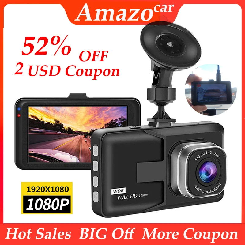 Автомобильный видеорегистратор Full HD видео регистратор 3 &quotциклическая запись