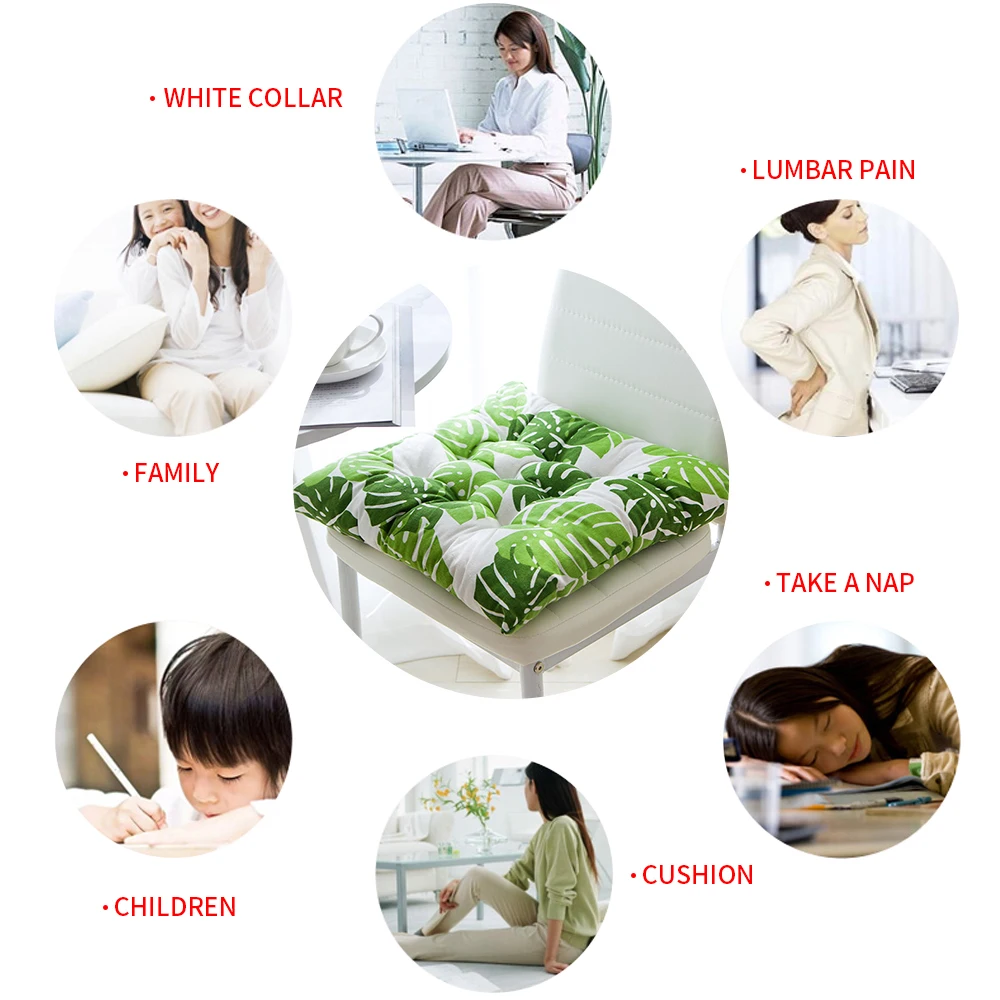 Квадратные хлопковые диванные кресла подушки для сидений с принтом листьев