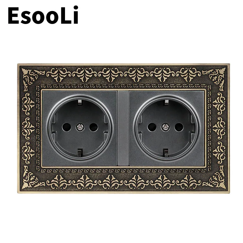 EsooLi 16 А двойная фотография 4D тиснение Ретро панель из цинкового сплава