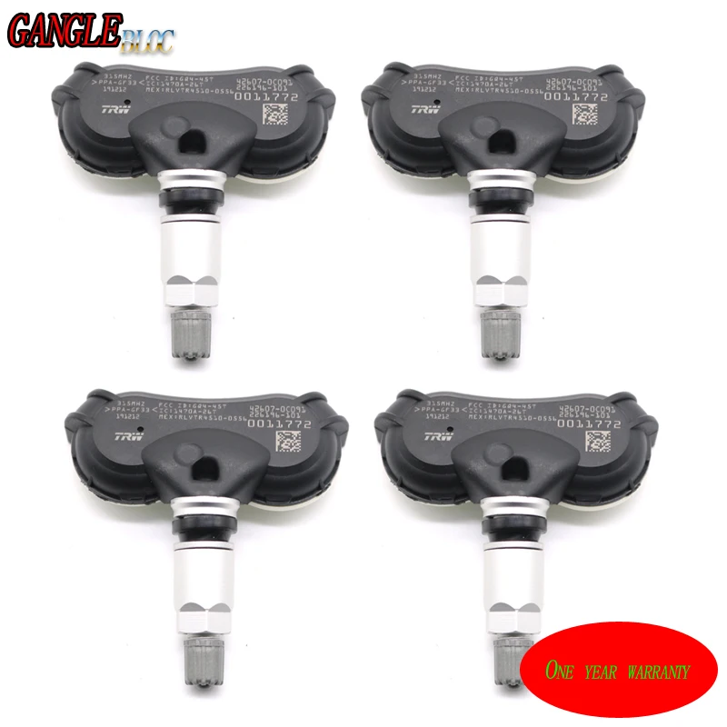 4 шт. TPMS 42607-0C091 датчик давления в шинах для 2018-2019 toyota Tundra Sequoia 4,6/5.7L