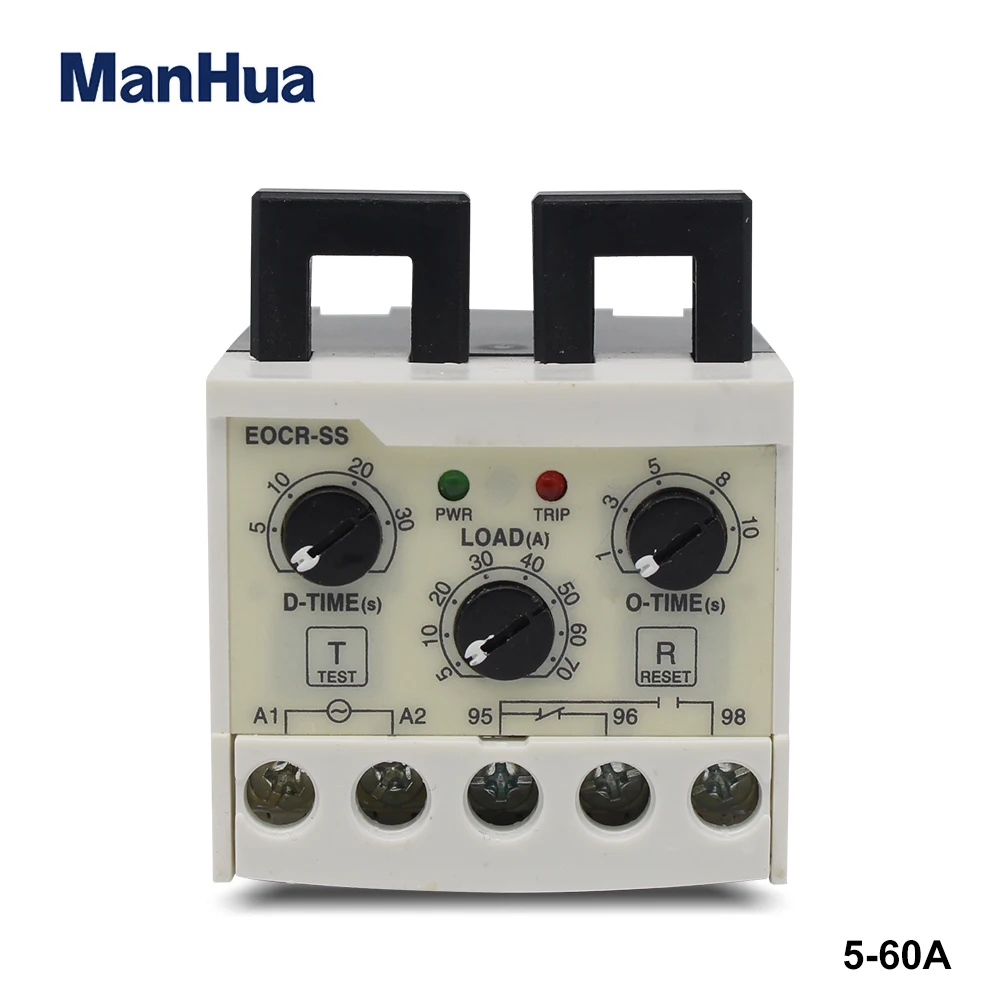 

EOCR-SS-60 5-60A Overload Phase Loss Protection Relay Independently Adjustable Starting Trip Delay Electronic Overload Relay