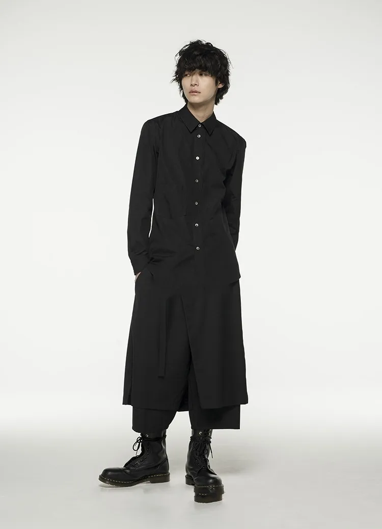 Мужская одежда модные облегающие брюки для парикмахера юбка неправильной формы