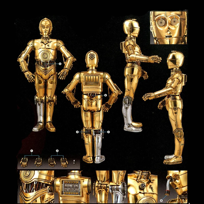 

BANDAI STAR WARS Serie C-3PO mandalorian kids toys for boys gifts Montaje model toys girl Baby Toys Birthday Gifts