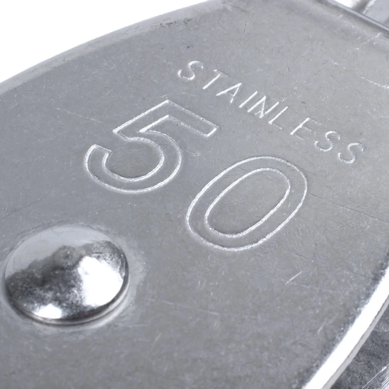 M50 из нержавеющей стали Одноколесный поворотный блок шкива 400 кг (серебро) |