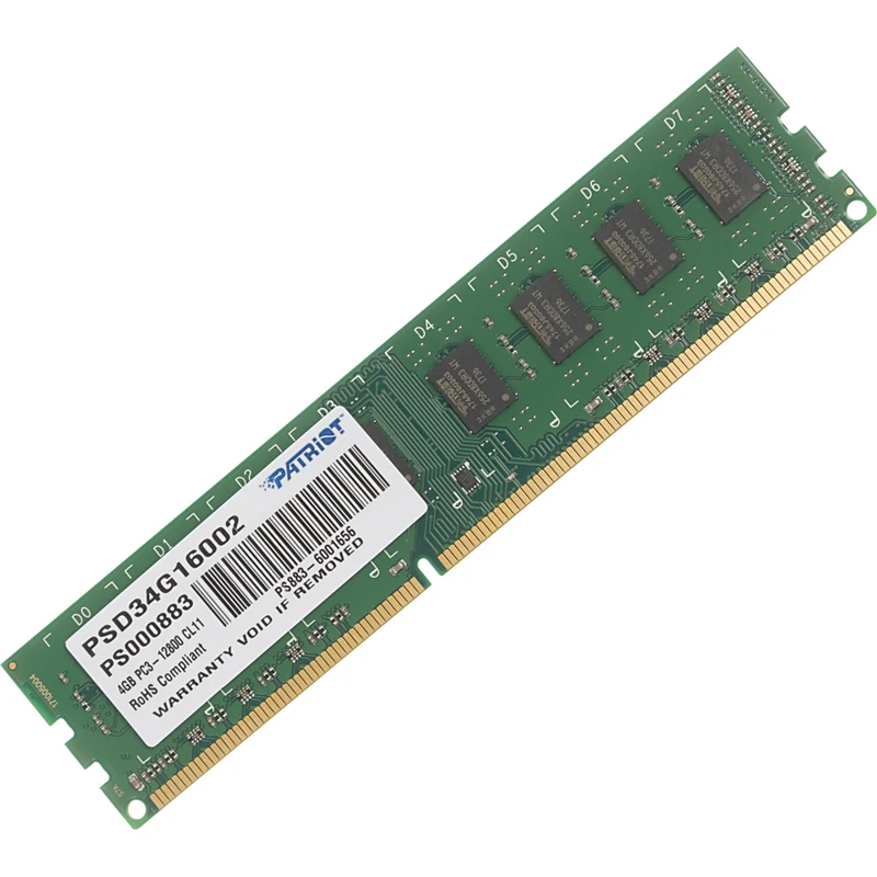 Модуль памяти PATRIOT PSD34G16002 DDR3 4Гб|Оперативная память| |