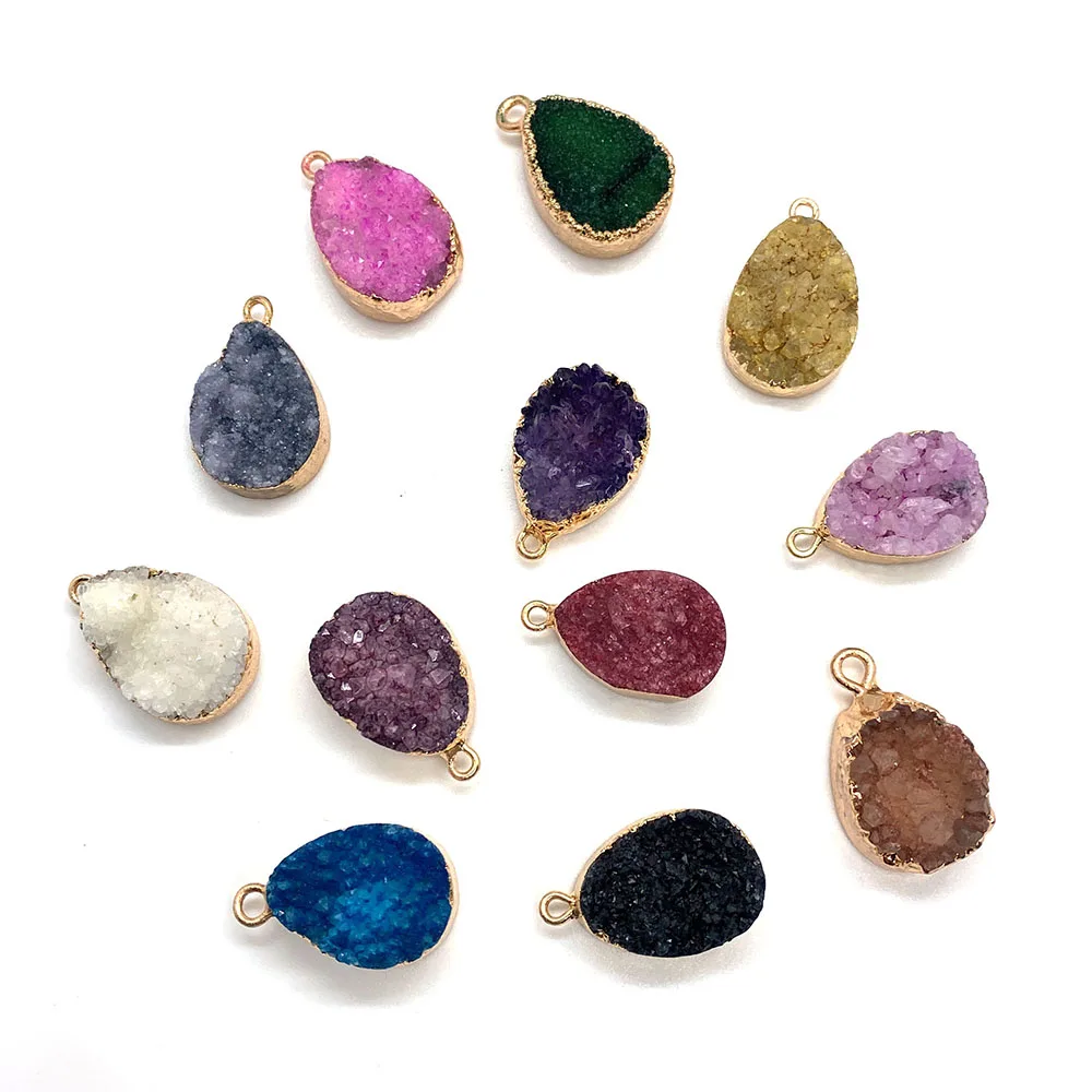 

Natural Stone Small Pendant Drop-shaped Crystal Fashion Pendant for DIY Jewelry Making Necklace Bracelet Earrings Accessories