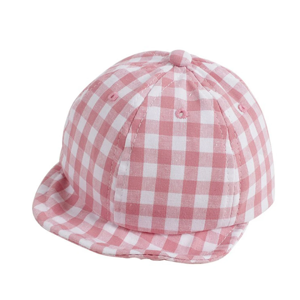 

Unisex Baby's Soft Cap Simple and Cute Lattice Wind and Sun Protection Hats Plaid Peaked Hat for 1-4 Y Toddlers