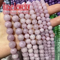 a purple angelite stone beads natural stone round loose spacer beads 46810mm for jewelry making diy bracelet accessories 15