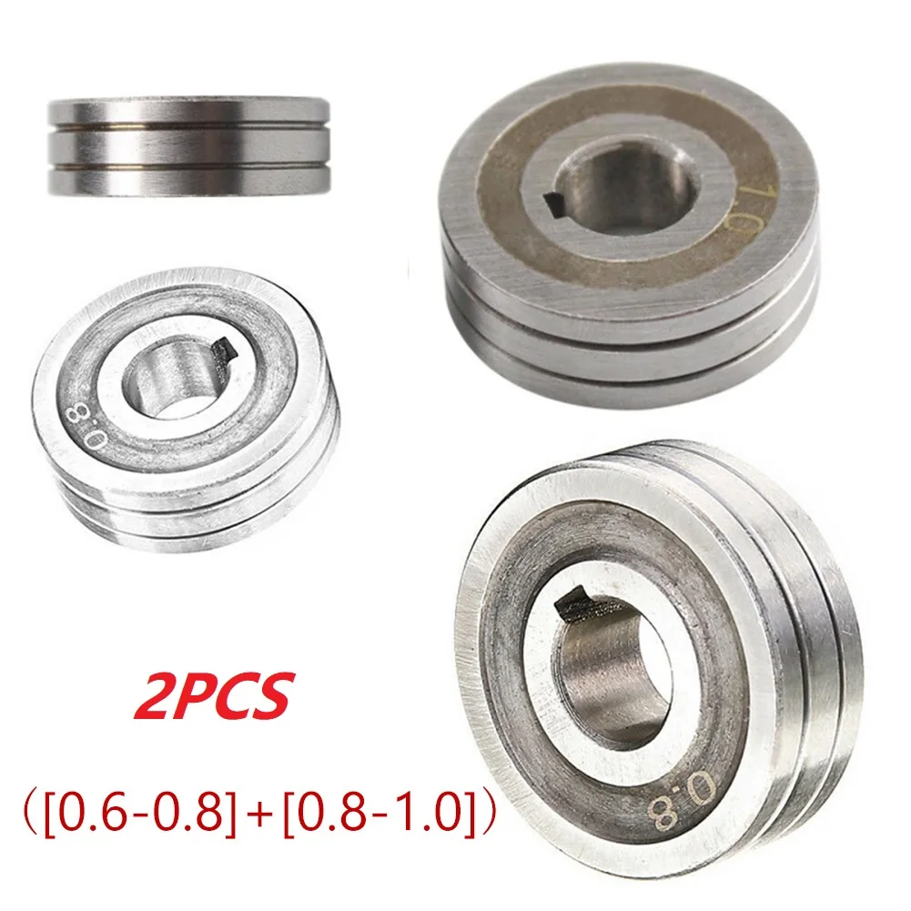 

2PCS V-Groove Mig Welder Drive Roller Roll 0.6-0.8 & 0.8-1.0 Knurled Groove