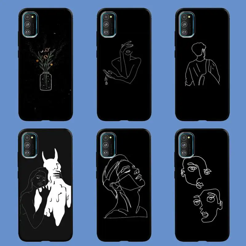 

Minimalist Line Sexy Senior Phone Case For Samsung A10 A12 A02 A20E M30 A31 A40 A50 S A52 A51 A70 A71 A80 Cover Fundas Coque