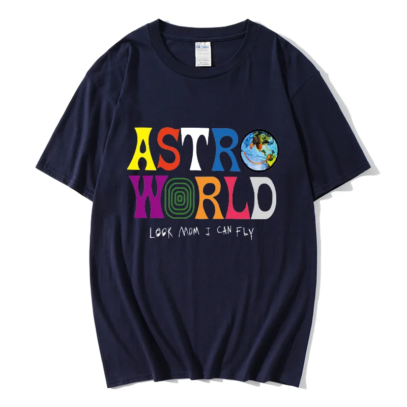 Мужская и женская футболка в стиле хип-хоп с буквенным принтом Трэвиса Скотта