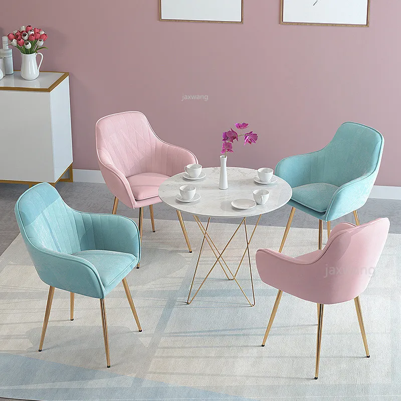 

Nordic furniture Dining Chair Net Red Chair Makeup Chair Manicure Chair Dining Chair Lazy Leisure Chair Dressing Table Armchair