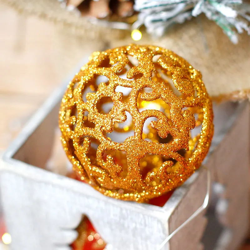 20 шт./корт. 6 см игрушки для рождественской елки набор украшений серебристые