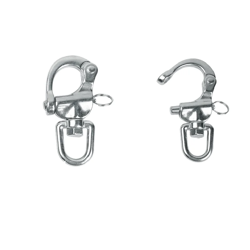 

70mm 87mm Stainless Steel Swivel Snap Shackle Eyelet Shackles with D Ring Marine Boat Rigging Hardware SKD88