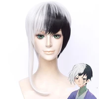 anime dr stone asagiri gen short wig cosplay costume heat resistant synthetic hair men party role play wigs
