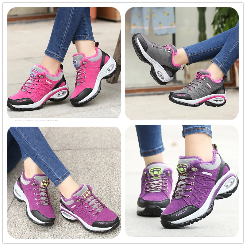 Кроссовки женские на платформе плюшевые сникерсы из воловьей замши воздушной