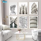 Итальянский город, Милан, Готическая архитектура, Рим, Колизей, настенный постер, печать на холсте, Скандинавская живопись, декоративное изображение для гостиной