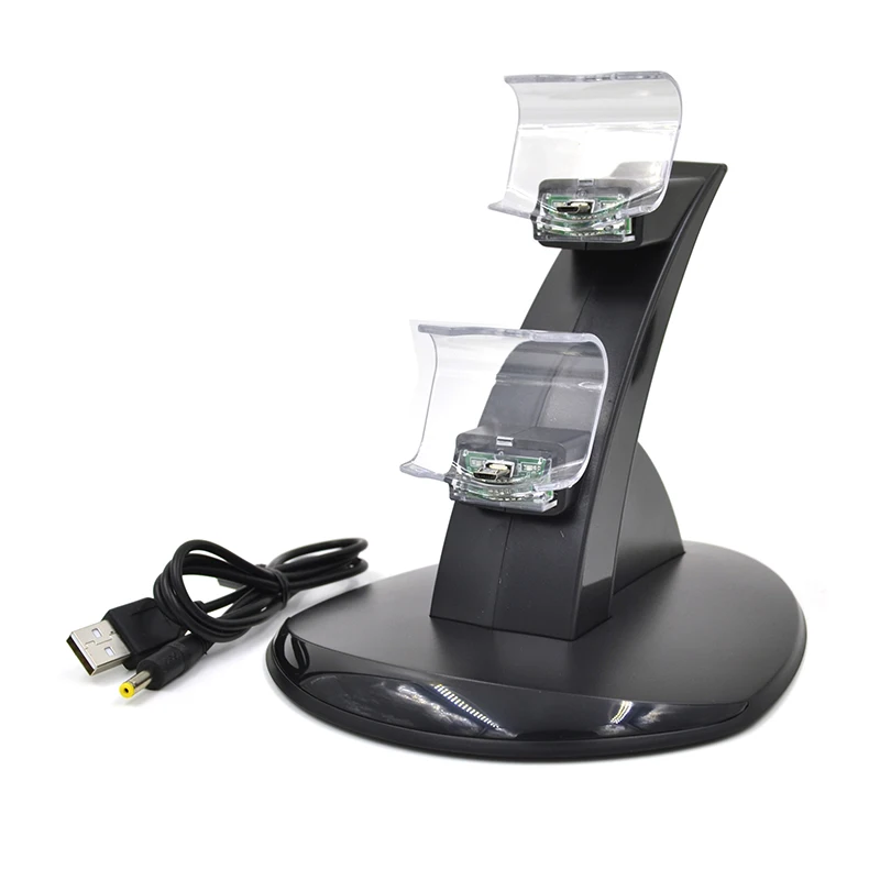 Двойное зарядное устройство USB для контроллера портативная светодиодная