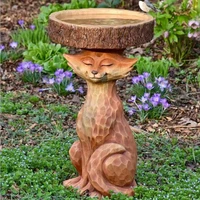 ornamental practical fox hedgehogs shape outdoor birdfeeder pet supplies bird feeder widely applied for yard