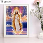 Набор для алмазной вышивки крестиком, картина 5D сделай сам с религиозной фигуркой Иисуса, мозаика, подарок для домашнего декора
