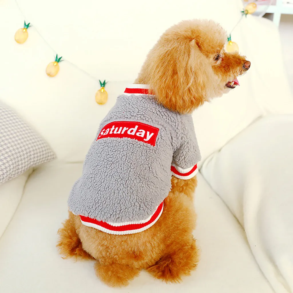 Одежда для собак маленькие собаки питомцы ягненка бархатная демисезонная одежда