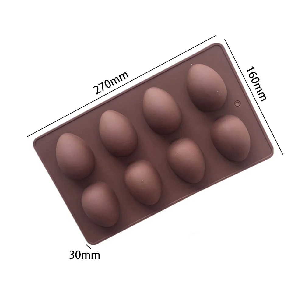 

8 Cavity Easter Egg Baking Mold Silicone Easter Candy Cake Chocolate Mold Fondant Cook For Kitchen DIY Tool