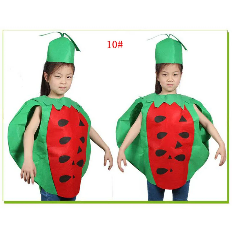 

Fashion Unisex Children Fancy Dress Cartoon Fruit Vegetable Kid Costume Suits Party Outfit Boy Girl Performance Clothes TT@88